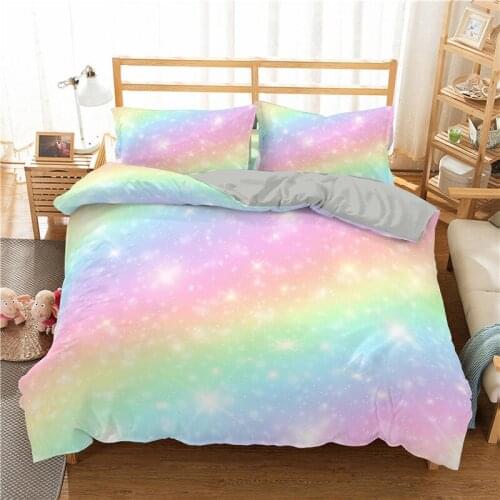 3D Shining Starry Sky Printed Bedding Set Duvet Cover Pillowcase 2/3Pcs Bedroom Luxury Home Textiles Queen King Size Quilt Cover