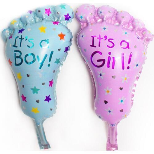 50pcs/lo Baby Feet Mini Balloon Baby Shower Foil Baby Boy Girl Balloons Birthday Party Decoration Globos all ages/children