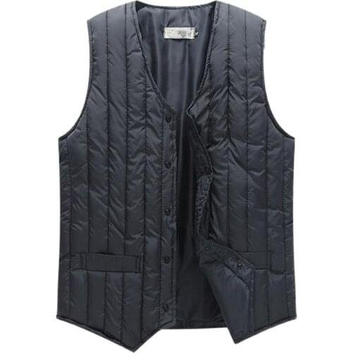 Man Autumn Plus Size Down Vests Male Winter Oversize Down Vest Men Spring Warm Down Doudoune Man Chaleco Abajo Abajo Chaqueta