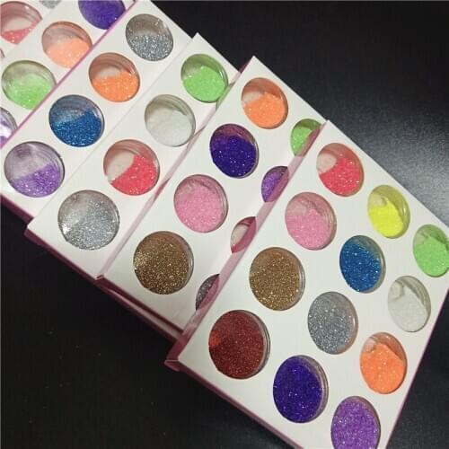 12 Colors Set Flash Diamond Shimmer Glitter Powder for Temporary Tattoo Kids Face Body DIY Nail Painting Decoration Art Tool