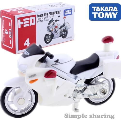 Takara Tomy Tomica No. 04 Honda VFR Police Bike Model Kit 1:32 Diecast Miniature Kids Motorcycle Toys Hot Pop Magic Baby Bauble