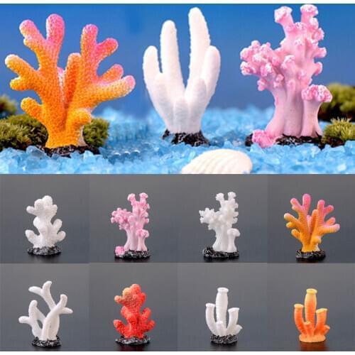 DIY Resin Aquarium Artificial Coral Reef Colorful Decoration Fish Tank Coral Stone Landscape Ornament Aquarium Accessories New