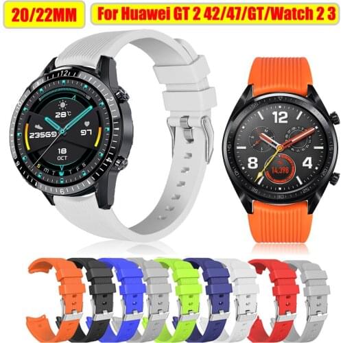 20mm 22mm Silicone Band For Huawei Watch 2 3/GT 2 42 47 GT GT 2E strap For Amazfit BIp S bracelet Huawei watch GT2 Strap Easyfit