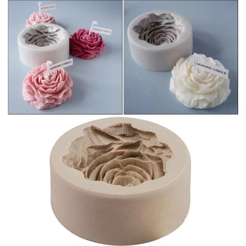 3D Rose Flower Mold Silicone Form For Candle Mould Rose Aromatherapy Candle Silicone Molds DIY Gypsum Clay Craft Home Decoration