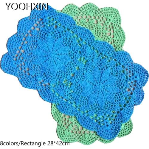 Vintage cotton lace placemat cup coaster mug dining kitchen coffee table place mat cloth Crochet doily tea Christmas drink pad