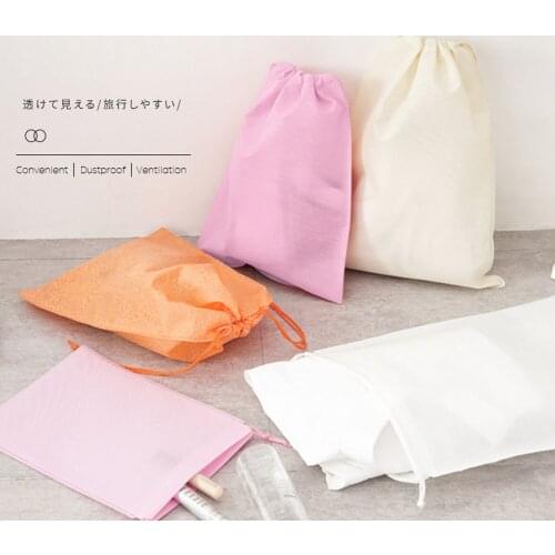 Waterproof Package Shoe Pocket storage organize bag Non-woven fabric Draw pocket Drawstring Bags Toiletry Travel Bag Case