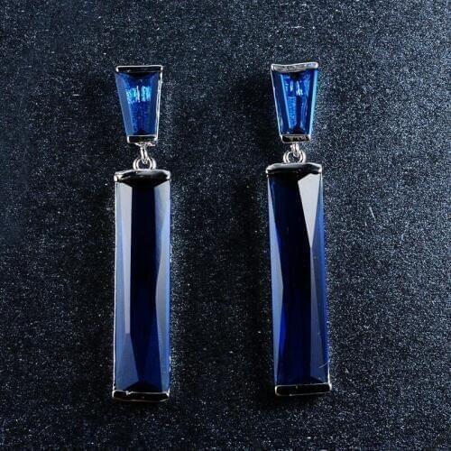 Womens Fashion Zircon Strip Earrings Drop Dangle White Gold Plating Jewelry delicate grace Sweet Popular Eardrop gift