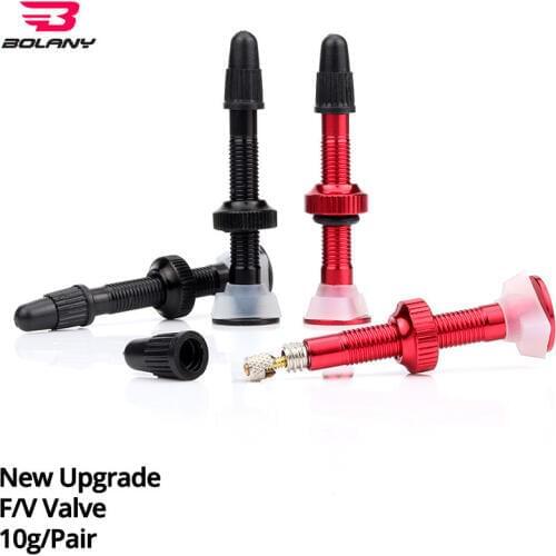 1 pair presta valve 40mm MTB road bike extension valve vacuum tire Presta spool for bicycle tubeless tires biccileta valve cap