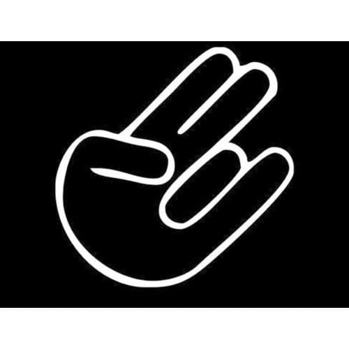 1pc Car Sticker Gesture Finger Personality Stickers Toughness Waterproof And Sunscreen Stickers Accessories