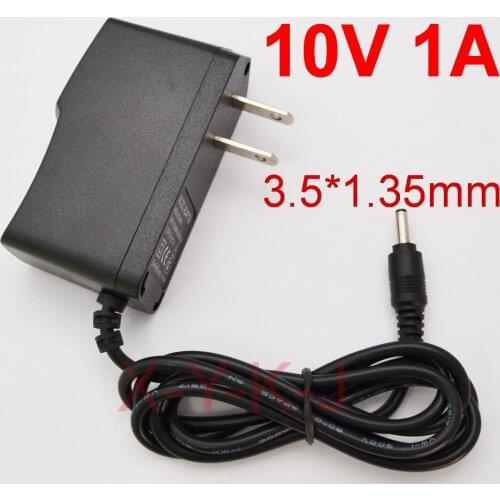 1PCS High quality DC 10V 1A 1000mA 100V-240V Converter Switching power adapter 1000mA Supply US Plug DC 3.5mm x 1.35mm