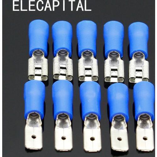 100 Pcs (50Pairs) 4.8mm Female Male Electrical & Wiring Connector Insulated Crimp Terminal Spade