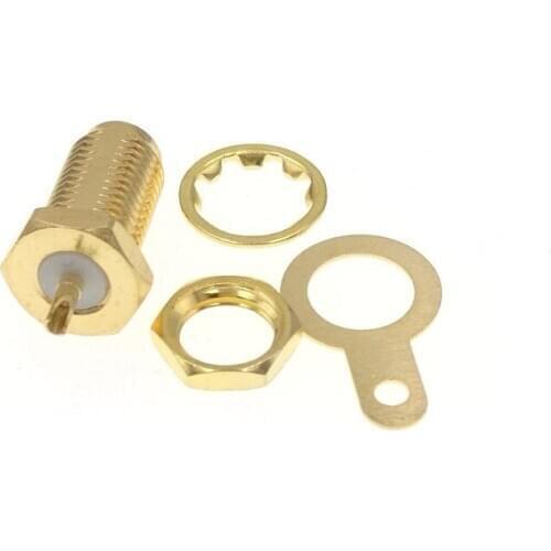 100pcs Antenna SMA Female Socket Front Mount Connector Solder Nut Washer