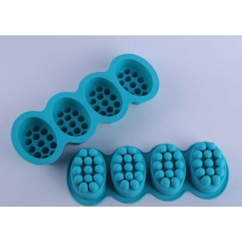 100pcs soap molds for soap making Massage Bar Silicone Mold 3D For Pudding Soap Jelly Mould Tray Durable#202142