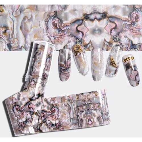 100cmx4cm Gradient Marble Designs Nail Art Foils Stickers DIY Transfer Foils Full Wraps Decals Sticker Charm Manicure Decoration