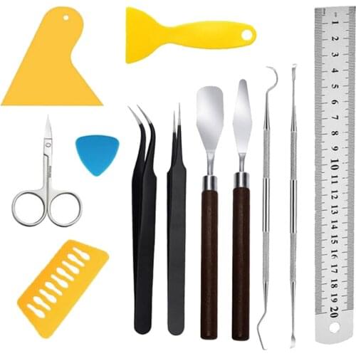 12pcs Craft Vinyl Weeding Tools Set Basic Vinyl Tool Kit for Weeding Vinyl Silhouettes Cameos Lettering Scrapbooking