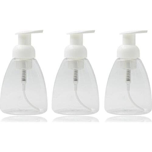 250ML Clear Foaming Bottle Liquid Soap Whipped Mousse Points Bottling Shampoo Lotion Shower Gel Foam Pump Bottles Container