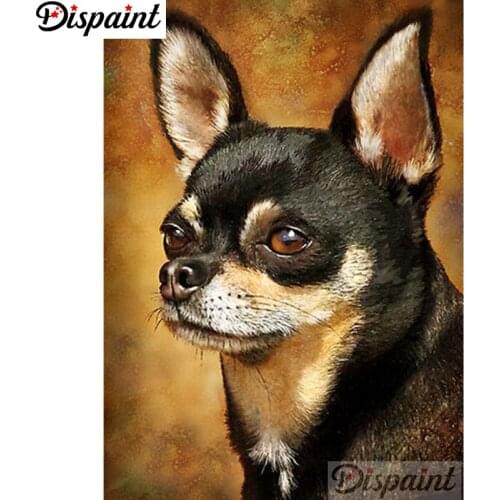 Dispaint Full Square/Round Drill 5D DIY Diamond Painting "Animal dog scenery" Embroidery Cross Stitch 5D Home Decor A18452