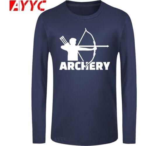 AYYC long sleeve tee Archery T Shirt Men Summer Fashion Cotton T-Shirt Cool Archer Gift Tee Shirt Hip Hop Sporting Clothing