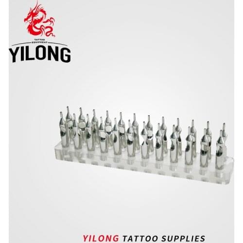 YILONG 1PC New Acrylic Stainless steel tips Holder Stand Rack Tattoo Guns Rest Organzie Kit Supply Free shipping