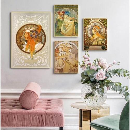 Custom Alphonse Mucha Poster Canvas Poster 30X45cm,40X60cm Art Home Decoration Cloth Fabric Wall Poster Print Silk Fabric