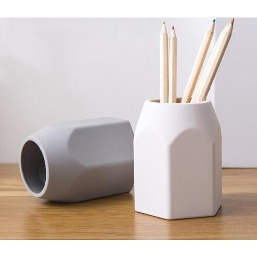 Creative Simple Pen Holder Silicone Pencil Stand Desktop Storage Case Box Office Decoration Organizer Stationery School Supply