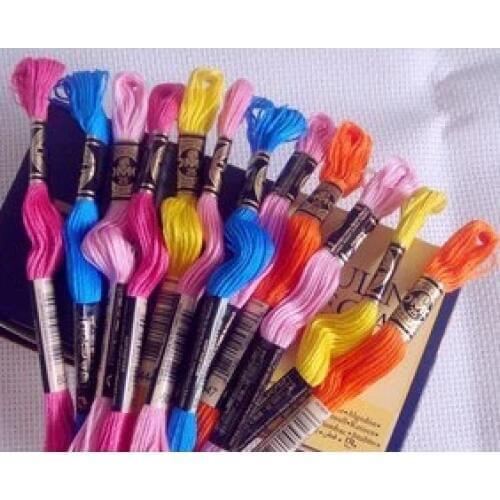 Original French DMC Thread Embroidery Cross Stitch Floss Thread 8.7 Yard Long 6 Strands cross stitch skeins 2017 1PCS