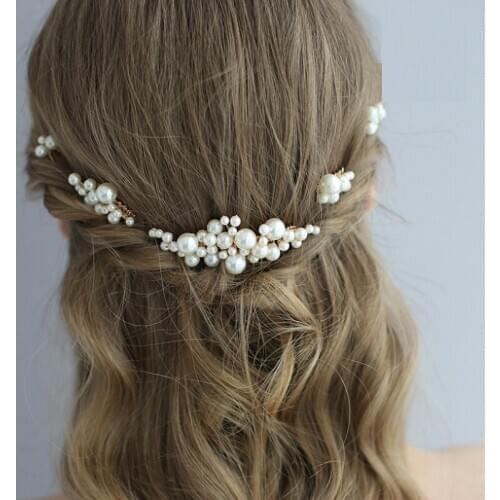 New U-shaped Clip Comb Fashion Pearl Hair Clip Dressing Pin Bridesmaid Elegant Snap Barrette Hairpin Hair Styling Accessories