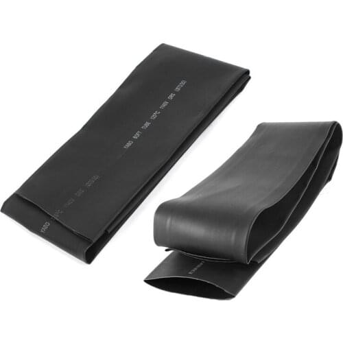 2pcs 1M Polyolefin Heat Shrinkable Tube Sleeving 2:1 Shrink Ratio Dia - 50mm & 70mm