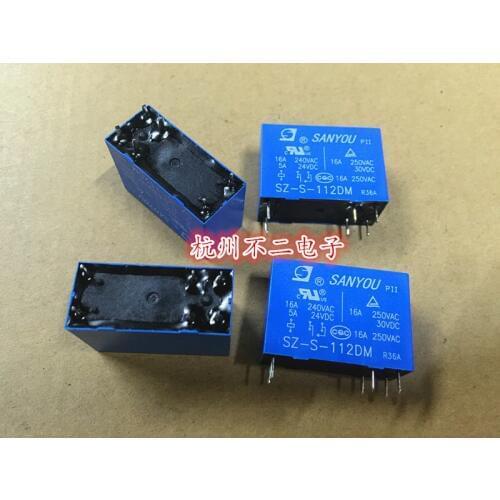 SZ-S-112DM relay 16A 250V 6-pin set of normally open HK14FH JQX-14F