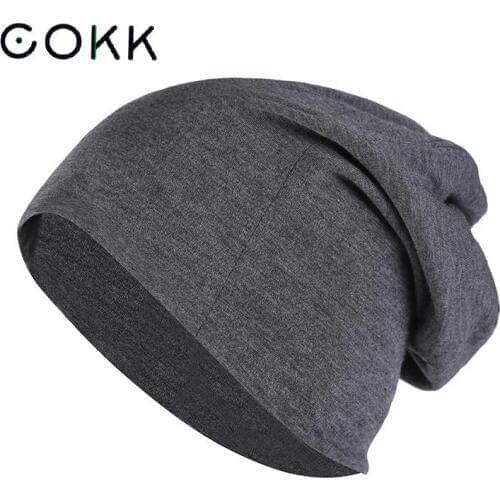 COKK Beanies For Men Women Unisex Summer Autumn Hats For Women Thin Beanie Hip Hop Cap Knitted Hat Female Male Bone Soft Black