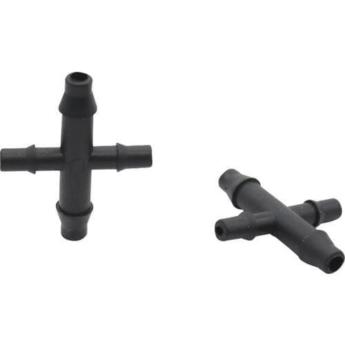 Hose Water Splitter 1/8" to 1/4" 4-way Connector Garden Drip Irrigation Fittings Hose 4/7mm Barbed Micro Irrigation Tube 500 Pcs