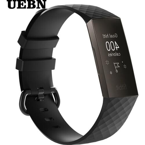 UEBN Sport Band For Fitbit Charge 3 Strap Silicone Accessories Wristband For Fitbit Charge 3SE Replacement Strap watchbands