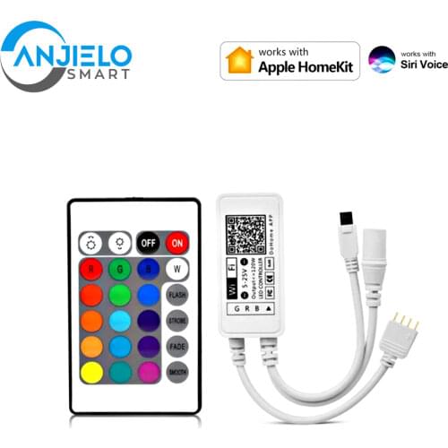 Tuya Smart DC 12V WIFI RGB LED Strip Light Controller Apple Homekit Siri Voice / Life Smart Control Work with Alexa ,Google Home