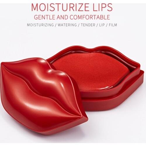 20Pcs Cherry Hydrating Lip Mask Moisturizing Long Lasting Anti-Drying Lightening Lip Lines Easily Absorbed Skin Care TSLM2