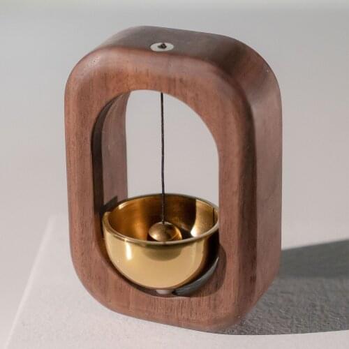 Suction Wind Chime Doorbell Decoration Refrigerator Door Closet Wood Windchime Bells Home Garden Windchime Musical Instruments