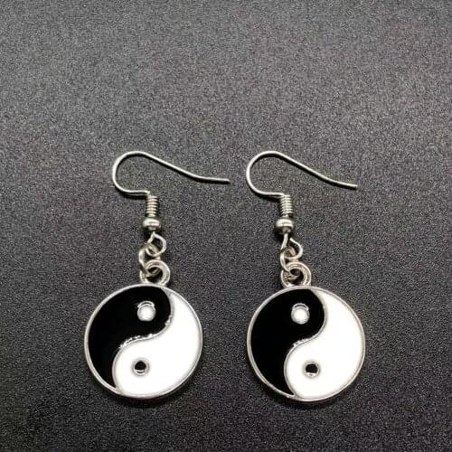 2020 stainless steel women, five-pointed star, eternal tree, Tai Chi, feathers, earrings fashion jewelry gifts for friends