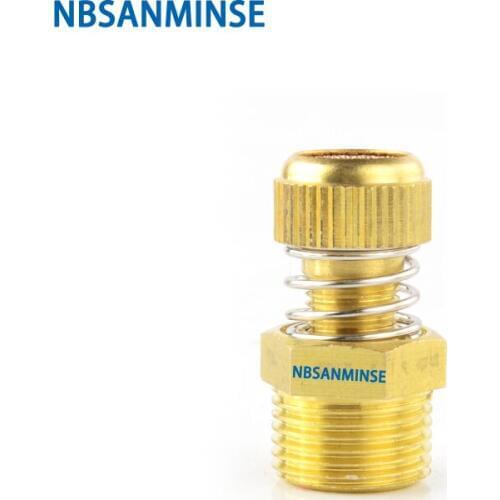 10Pcs/lot SD 1/8 1/4 3/8 1/2 3/4 Pneumatic Muffler Brass Silencer Exhaust Air Sintered Brass Silencers NBSANMINSE