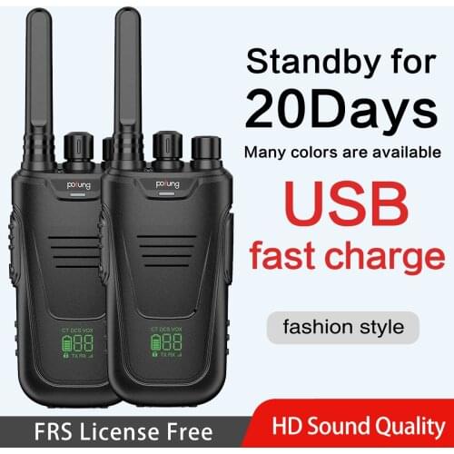 2PCS BAOFENG BF-T11 Pofung FRS Two Way Radio License Free0.5W/ 2W 1500mAh Battery Handsfree Portable Walkie Talkie USB Charging