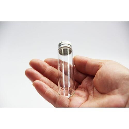 20pcs 22*80mm 20ml Glass Bottle Wish Bottle Container Glass Sample Storage Jars Vial with Screw Cap Wedding Decoration DIY Craft