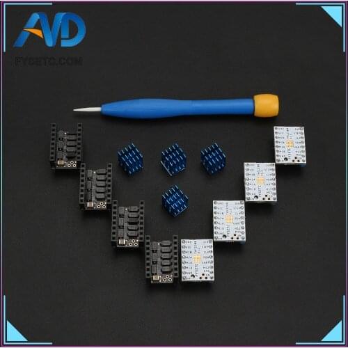 5set Latest Version TMC2208 V1.2 + Protector Stepping Motor Mute Driver Stepstick Flying Wires Freely Using UART VS TMC2100