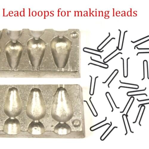 50PCS Lead Loops Method Feeder Hair Rigs Carp Fishing Accessories Lead Weight Swivels & Loops For Making Leads Terminal Tackle
