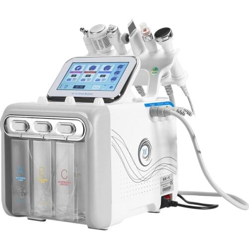 6 in1 H2-O2 Hydro Dermabrasion RF Bio-lifting Spa Facial Hydro Facial Microdermabrasion Machine Water Dermabrasion Beauty machin