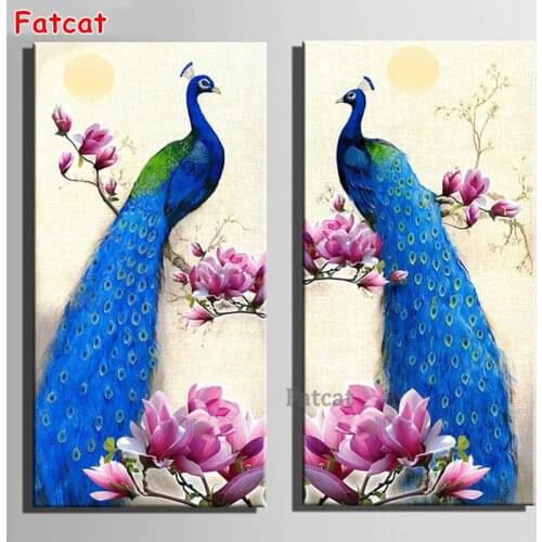 5D Diamond Embroidery Orchid Peacock Full Square Round Diy diamond Painting Cross Stitch Rhinestone Mosaic Home Decor PP2367