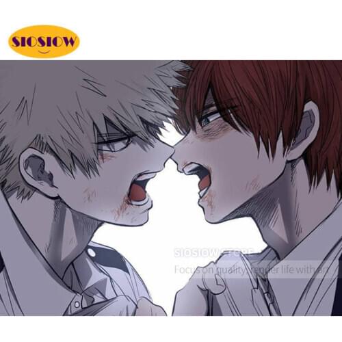 Todoroki Bakugou Diy Diamond Embroidery My Hero Academia Painting Japanese Anime Cross Stitch Handmade Boys Love Gifts For Girl