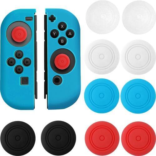 Bevigac 5pairs Soft Silicone Thumb Grip Cap Case Cover for Left Right Nintendo Nintend Switch Joy-Con NS NX Controller