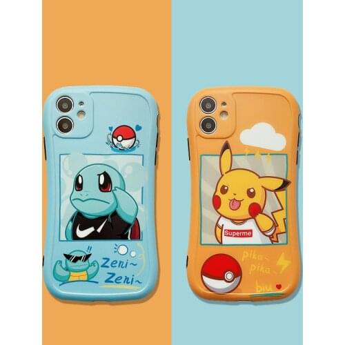 Pokemon Pikachu Phone Case for IPhone 7 / 8 / Plus / X / XS / XR / XS Max / 11 / 12 / Pro /Cute Cartoon Anti-fall Silicone Case