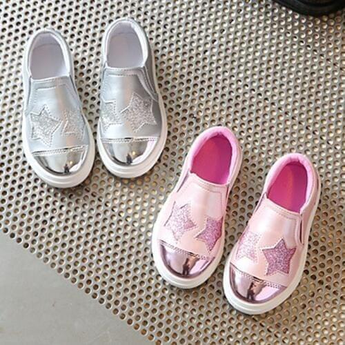 Childrens shoes girls casual flat silver pink childrens casual shoes toddler girls shoes summer fashion sports shoes