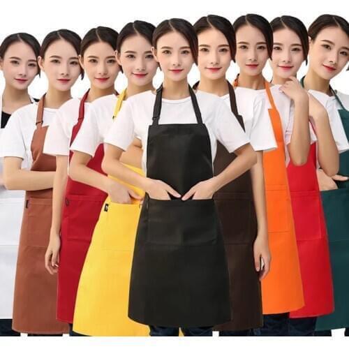 2020 Cooking Baking Apron Kitchen Apron Restaurant Apron Womens Family Sleeveless Apron Kitchen Convenience Solid Color Apron