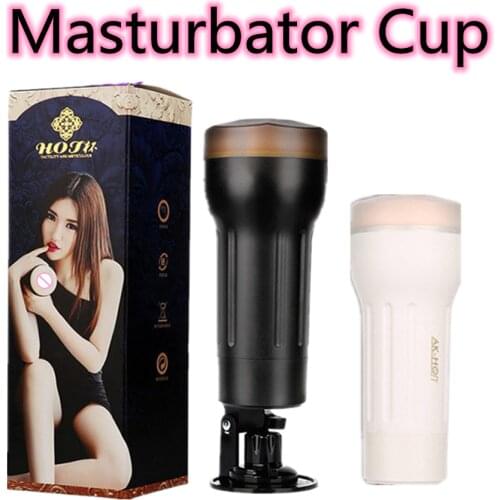 Pocket Pussy Masturbator Male Adult Sex Toys for Men Endurance Realistic Vagina Tight Oral Anal Silicone Suck Masturbation Cup