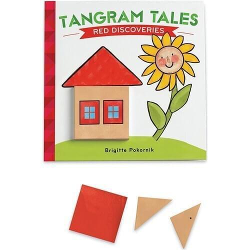 MindWare Tangram Tales Red Discoveries Book + Tangram